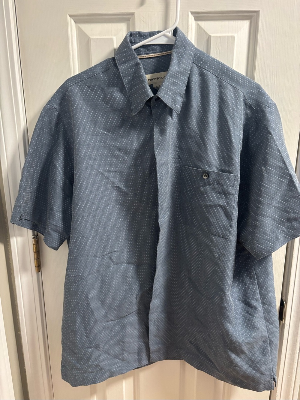 Pronto Uomo Light Blue Short Sleeve Button-Down Shirt